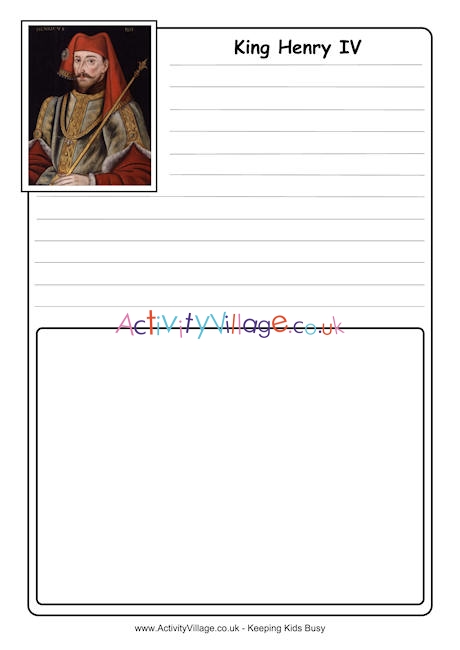 Henry IV notebooking page