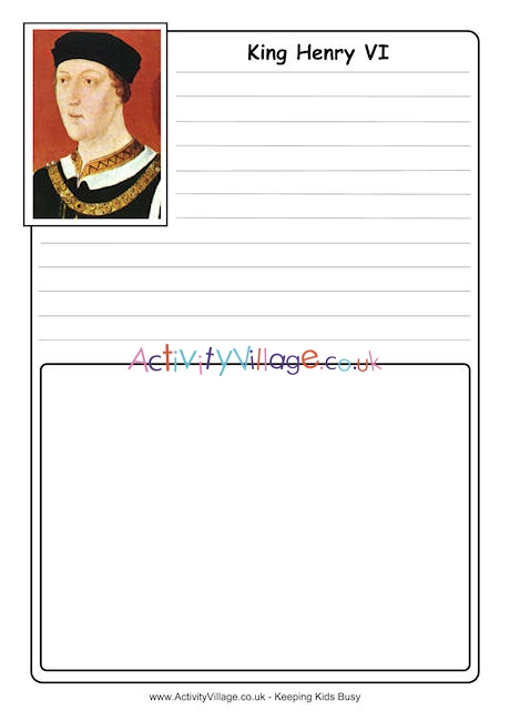 Henry VI notebooking page
