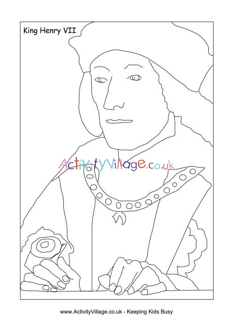 Henry VII  colouring page