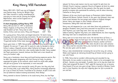 Henry VIII Factsheet