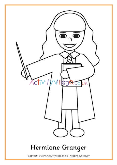 Hermione Granger Colouring Page 2