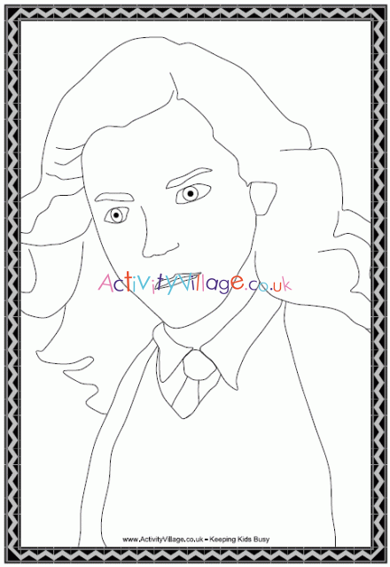 Hermione Granger colouring page
