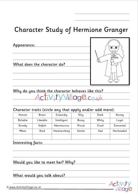 Hermione Granger worksheet