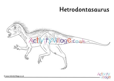 Hetrodontasaurus Colouring Page