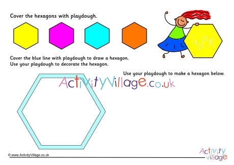Hexagon Shape Playdough Mat