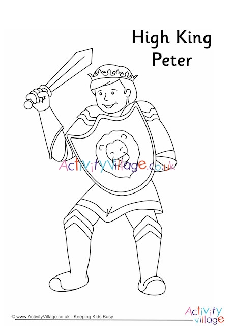 High King Peter Colouring Page