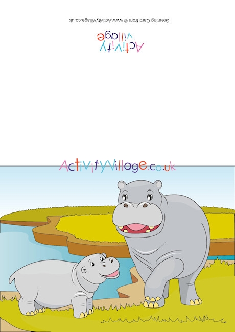 Hippos Scene Card