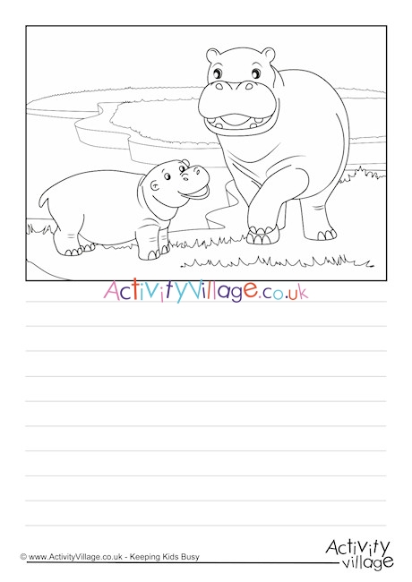 Hippos Scene Story Paper
