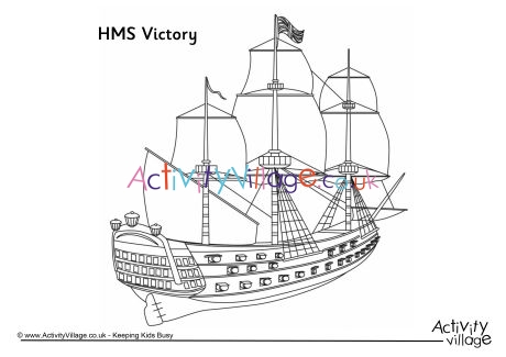 HMS Victory Colouring Page