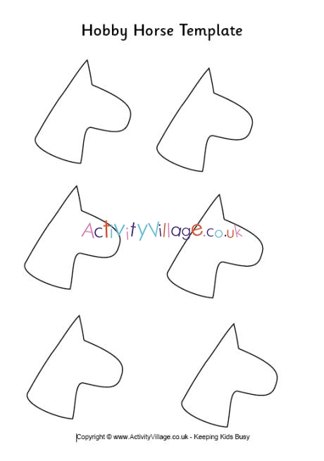 Hobby horse bookmark template