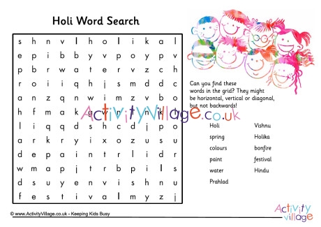 Holi Word Search