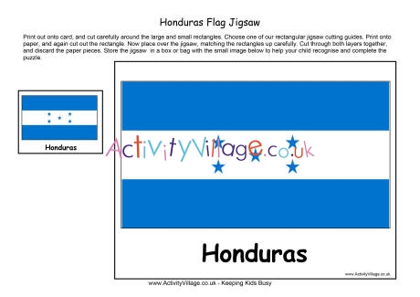 Honduras flag jigsaw