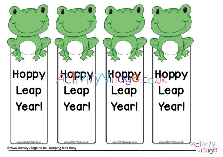 Hoppy Leap Year bookmarks