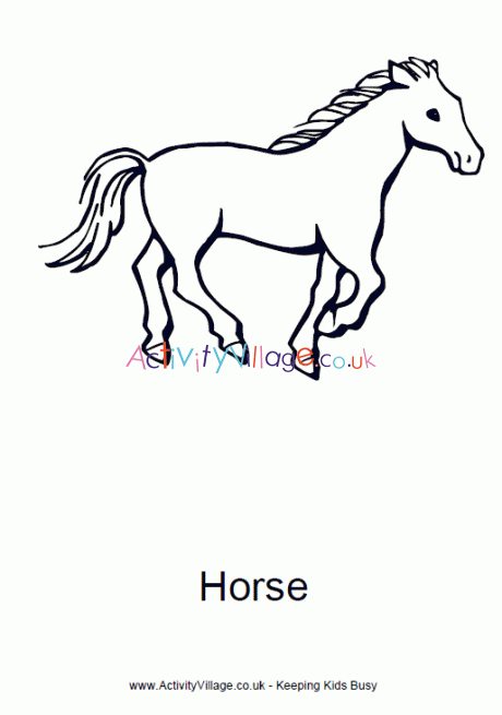Horse colouring page
