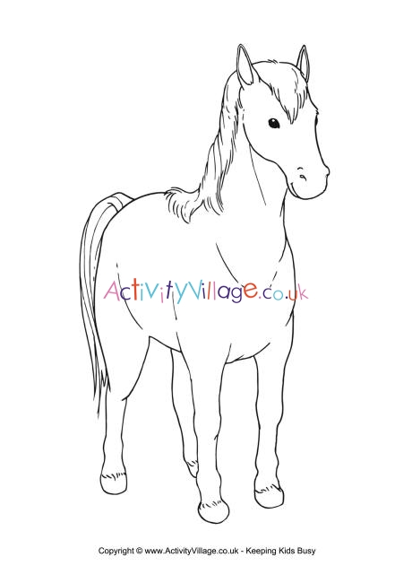 Horse colouring page 3