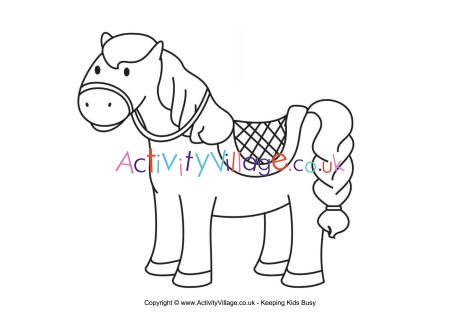 Horse colouring page 5