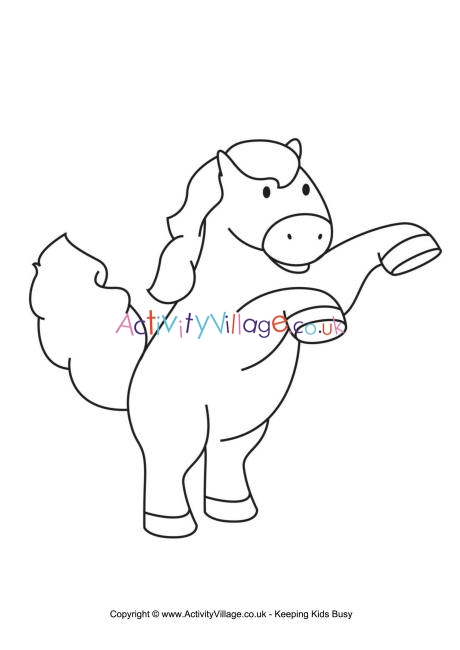 Horse colouring page 7