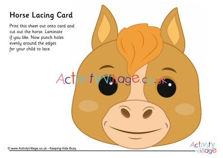 Horse lacing card 2