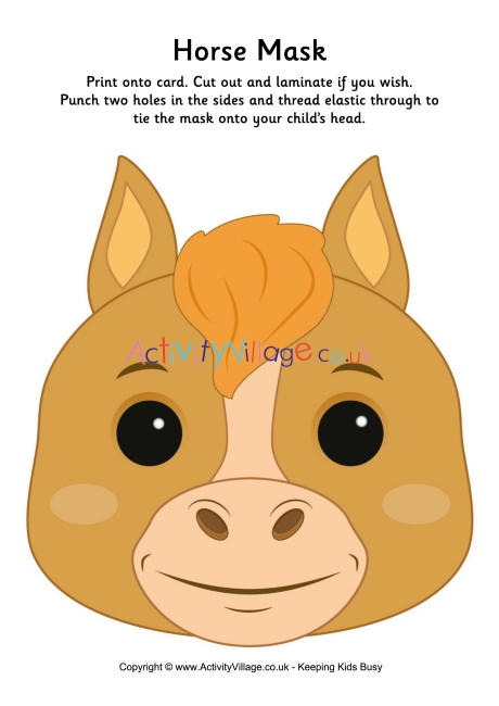 Horse Mask Printable