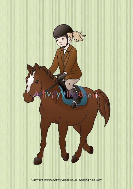 Horse riding poster