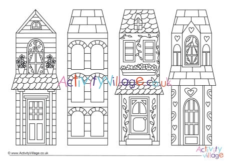 House Colouring Bookmarks