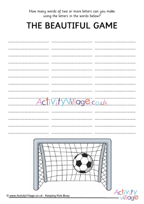 How many words soccer puzzle