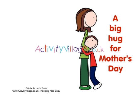 Hug for Mothers Day card