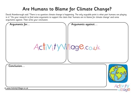 Humans And Climate Change Worksheet