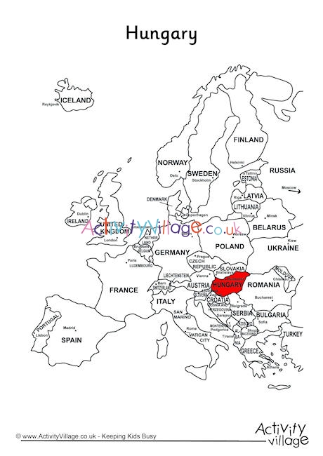 Hungary On Map Of Europe