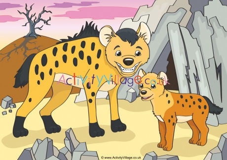 Hyenas Scene Poster
