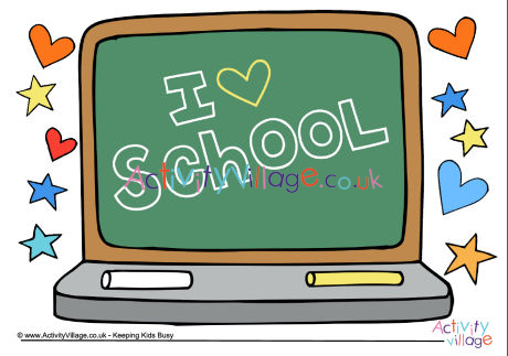 I Love School poster