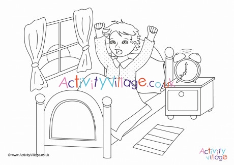 I Wake Up Colouring Page 