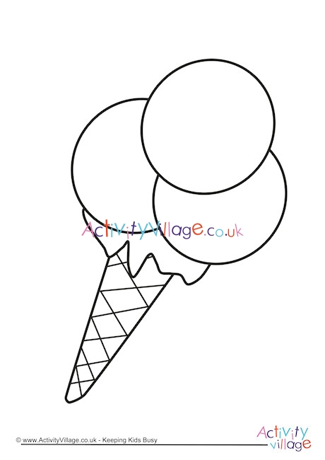 Ice Cream Colouring Page 2