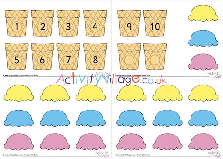 Ice Cream Counting Printable