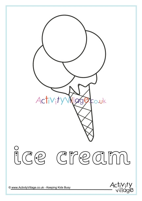 Ice cream finger tracing