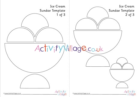 Ice cream sundae template