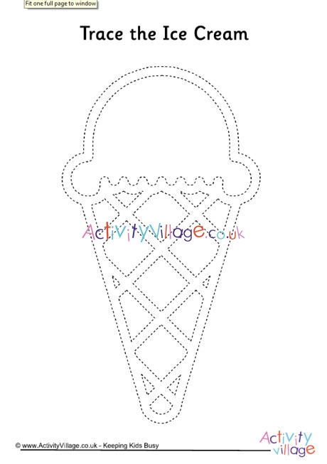 Ice cream tracing page 1