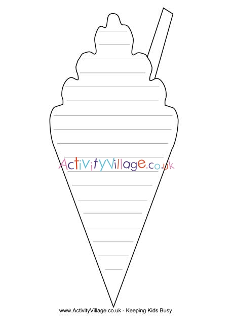 Ice Cream writing frame