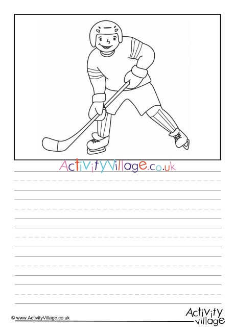 Ice Hockey Story Paper