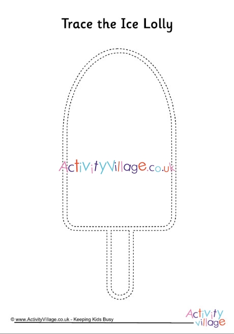 Ice lolly tracing page