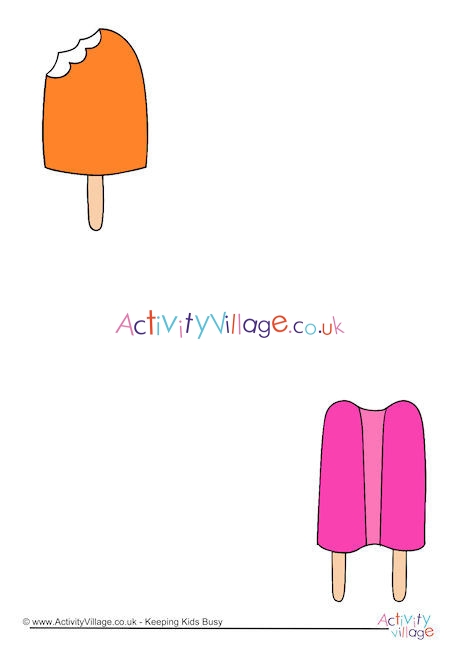 Ice Lolly Writing Paper 