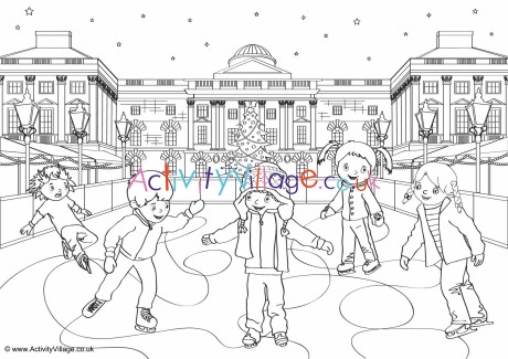 Ice Rink Colouring Page
