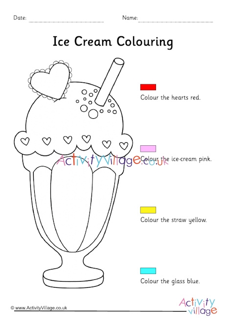 Ice cream colour by instruction