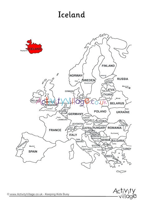 Iceland On Map Of Europe