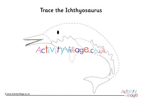 Ichthyosaurus Tracing Page