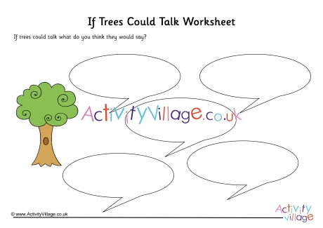 If Trees Could Talk Worksheet