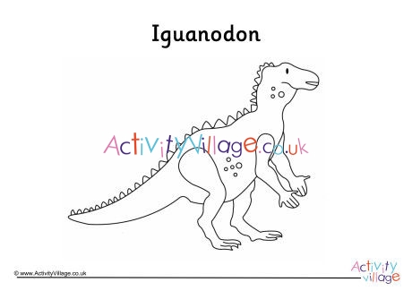 End Refine interview Iguanodon Colouring Page