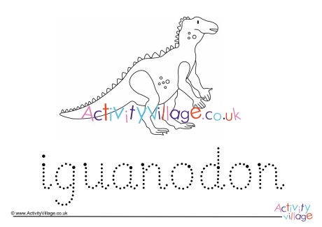 Iguanodon Word Tracing