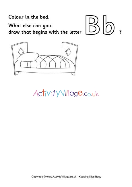 Imagination Alphabet Colouring Page B