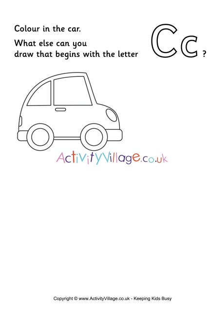 Imagination Alphabet Colouring Page C